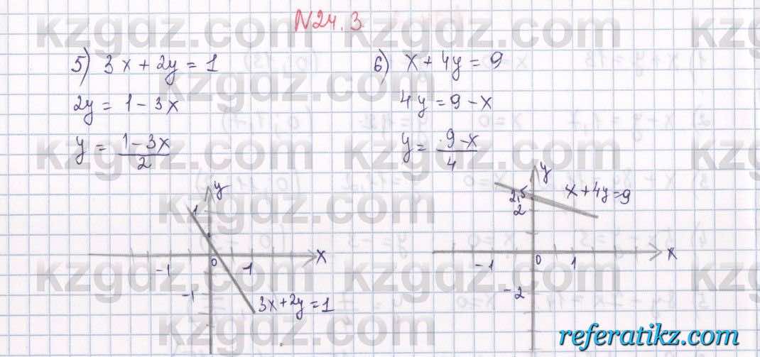 Алгебра Абылкасымова 7 класс 2017  Упражнение 24.3