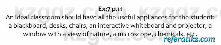 Английский язык Excel for Kazakhstan (Grade 6) Student's book Вирджиниия Эванс 6 класс 2018 Упражнение Ex:7 p.11