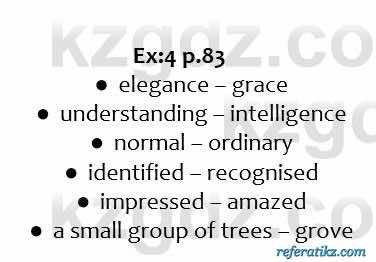 Английский язык Excel for Kazakhstan (Grade 6) Student's book Вирджиниия Эванс 6 класс 2018 Упражнение Ex:4 p.83