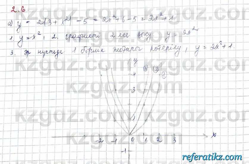 Алгебра Обще-гуманитарное направление Абылкасымова 10 класс 2019 Упражнение 2.6