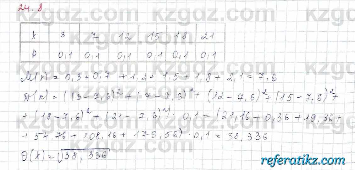 Алгебра Обще-гуманитарное направление Абылкасымова 10 класс 2019 Упражнение 24.8
