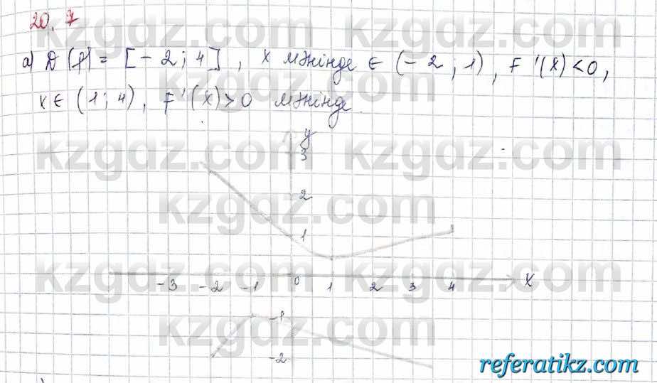 Алгебра Обще-гуманитарное направление Абылкасымова 10 класс 2019 Упражнение 20.7