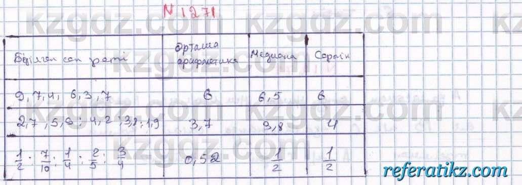 Математика Алдамуратова 6 класс 2018  Упражнение 1271