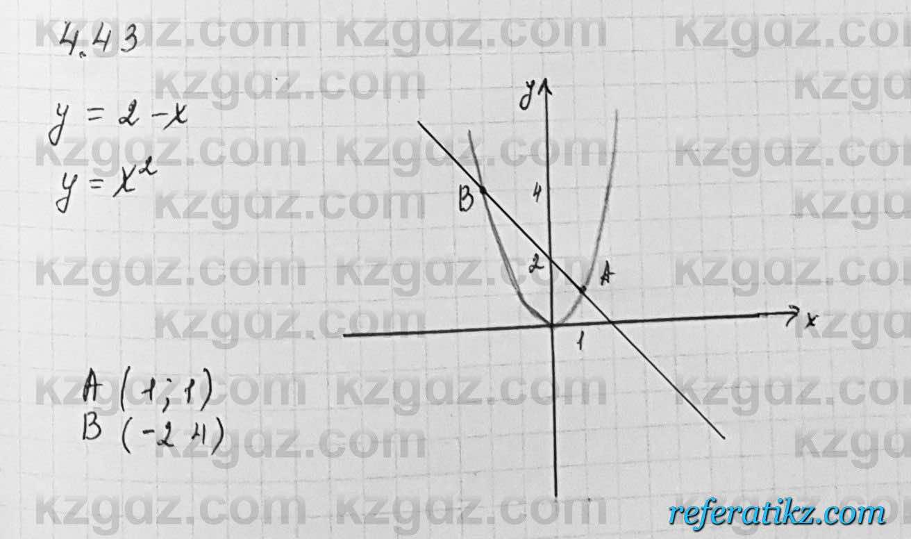 Алгебра Шыныбеков 7 класс 2017 Упражнение 4.43