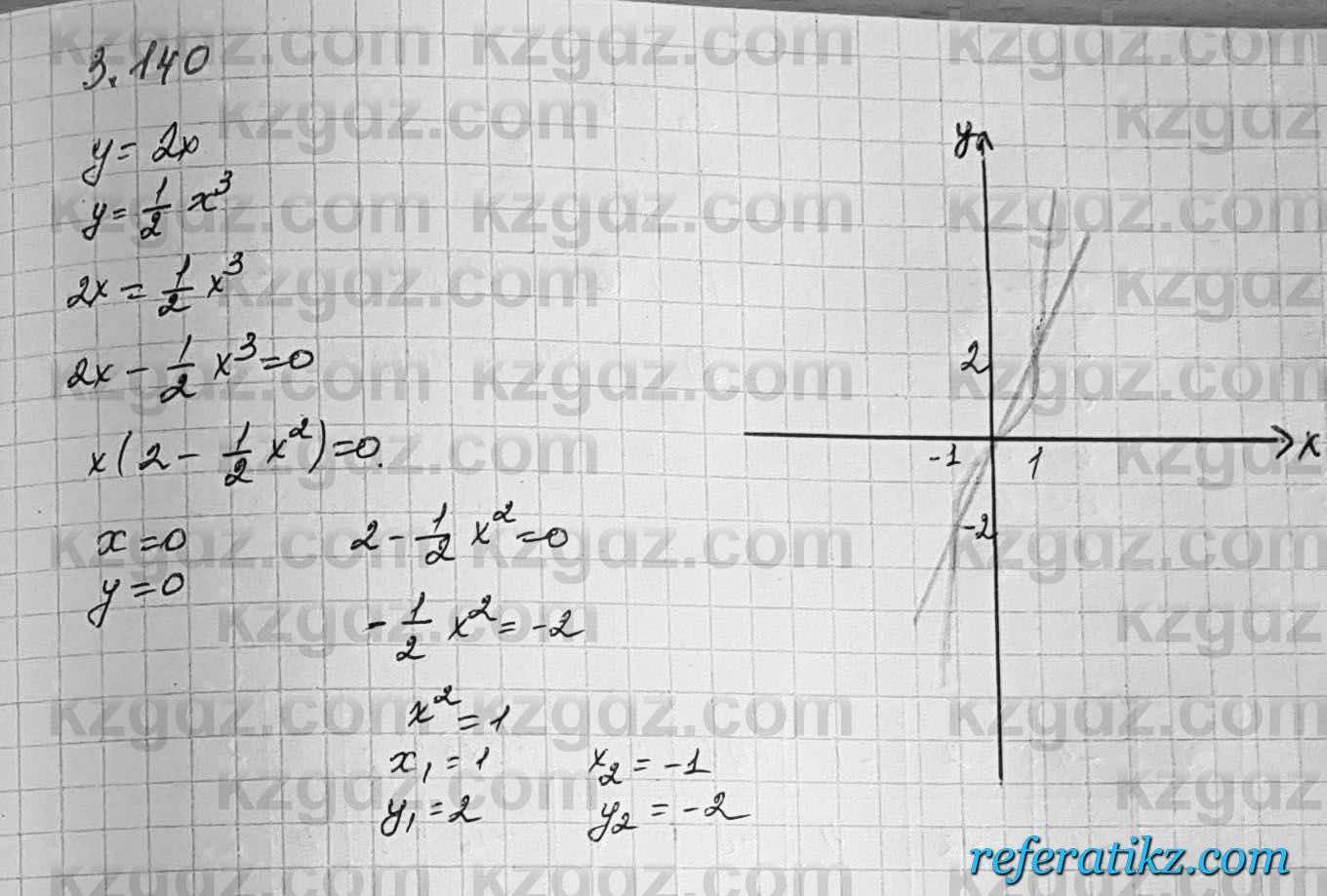 Алгебра Шыныбеков 7 класс 2017 Упражнение 3.140
