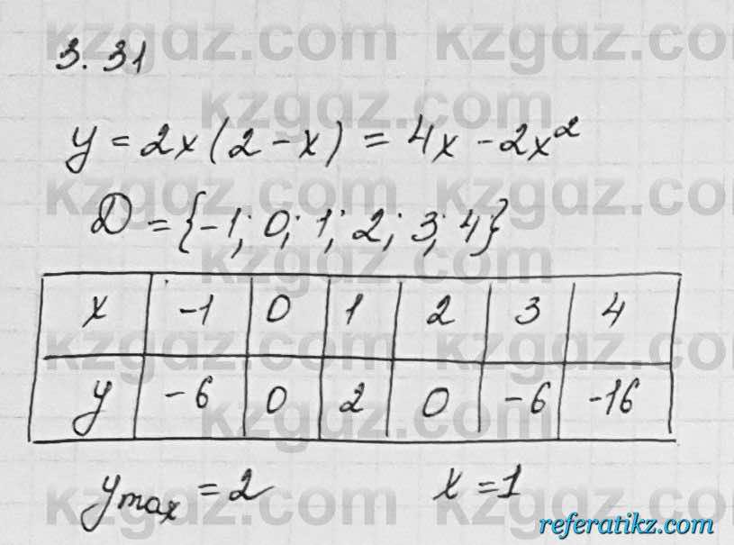 Алгебра Шыныбеков 7 класс 2017 Упражнение 3.31