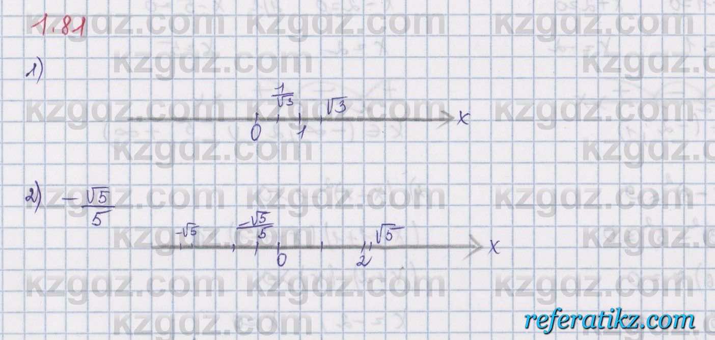 Алгебра Шыныбеков 8 класс 2018  Упражнение 1.81