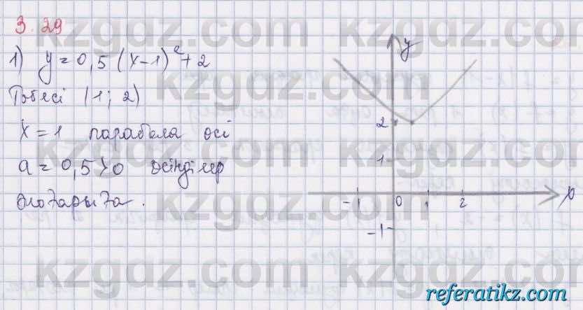 Алгебра Шыныбеков 8 класс 2018  Упражнение 3.29