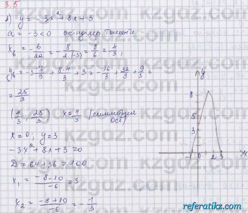 Алгебра Шыныбеков 8 класс 2018  Упражнение 3.5