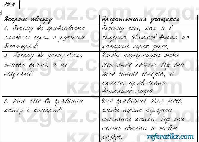 Русский язык и литература Жанпейс 6 класс 2018  Урок 17.4