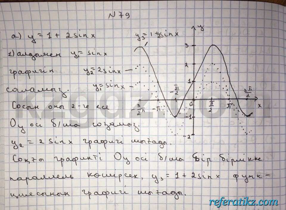 Алгебра Абылкасымова 10 класс Естественно-математическое направление  Упражнение 79