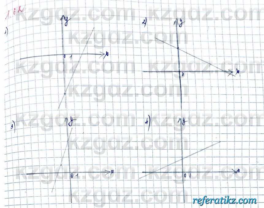Алгебра и начало анализа ЕМН Шыныбеков 10 класс 2019  Упражнение 1.62