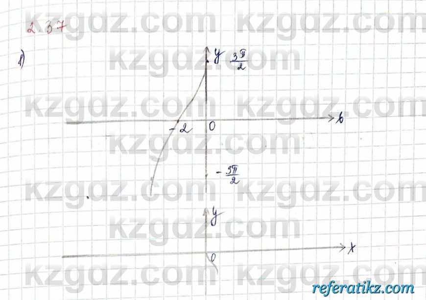 Алгебра и начало анализа ЕМН Шыныбеков 10 класс 2019  Упражнение 2.37