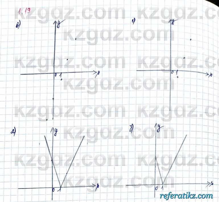 Алгебра и начало анализа ЕМН Шыныбеков 10 класс 2019  Упражнение 1.19