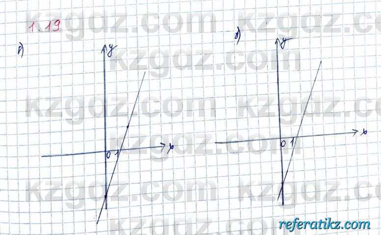 Алгебра и начало анализа ЕМН Шыныбеков 10 класс 2019  Упражнение 1.19