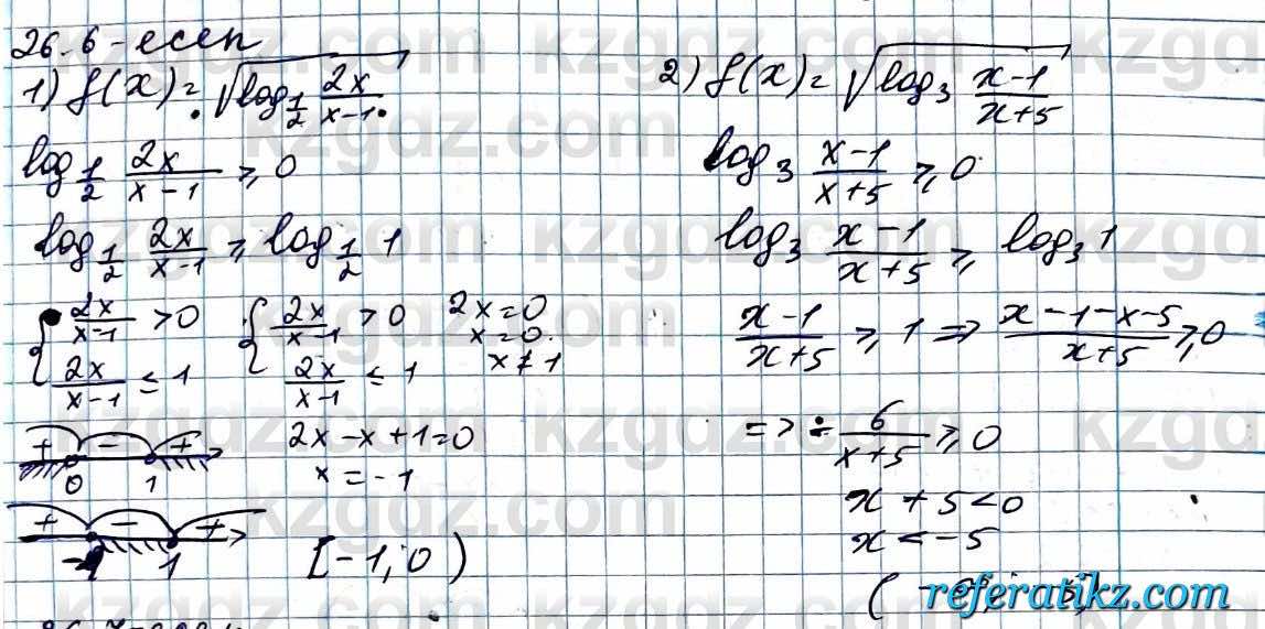 Алгебра ЕМН Абылкасымова 11 класс 2020  Упражнение 26.6