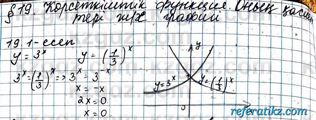 Алгебра ЕМН Абылкасымова 11 класс 2020  Упражнение 19.1