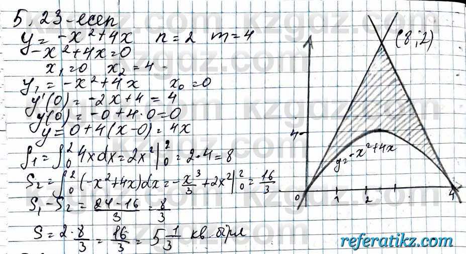 Алгебра ЕМН Абылкасымова 11 класс 2020  Упражнение 5.23