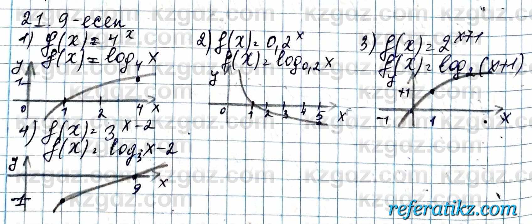 Алгебра ЕМН Абылкасымова 11 класс 2020  Упражнение 21.9