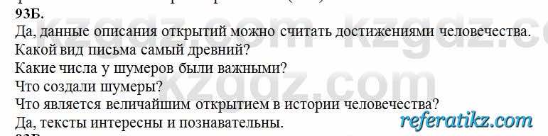 Русский язык Сабитова 6 класс 2018  Упражнение 93Б