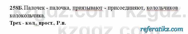 Русский язык Сабитова 6 класс 2018  Упражнение 258Б