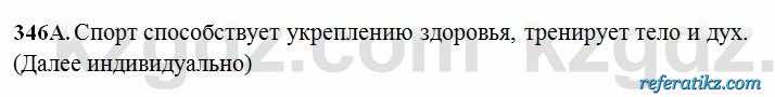 Русский язык Сабитова 6 класс 2018  Упражнение 346А