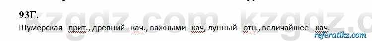 Русский язык Сабитова 6 класс 2018  Упражнение 93Г