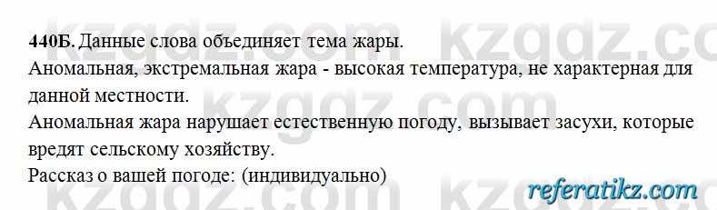Русский язык Сабитова 6 класс 2018  Упражнение 440Б