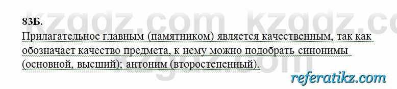 Русский язык Сабитова 6 класс 2018  Упражнение 83Б