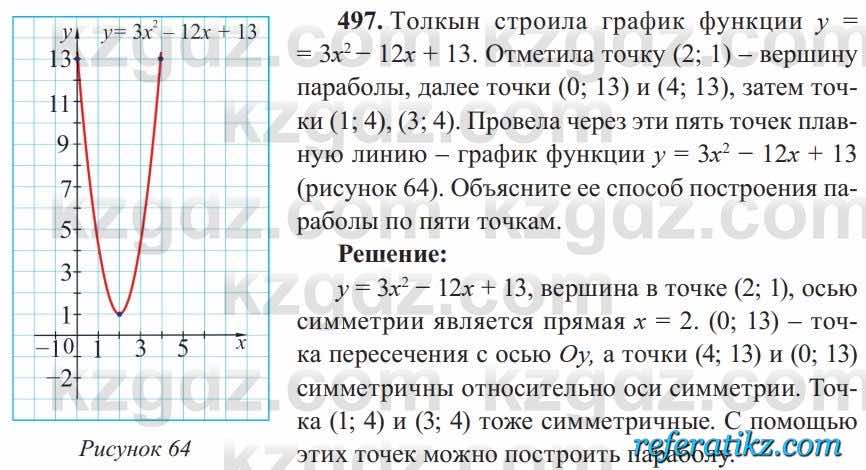 Алгебра Солтан 8 класс 2020  Упражнение 497