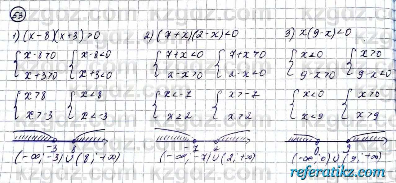 Алгебра Абылкасымова 9 класс 2019 Повторение 53