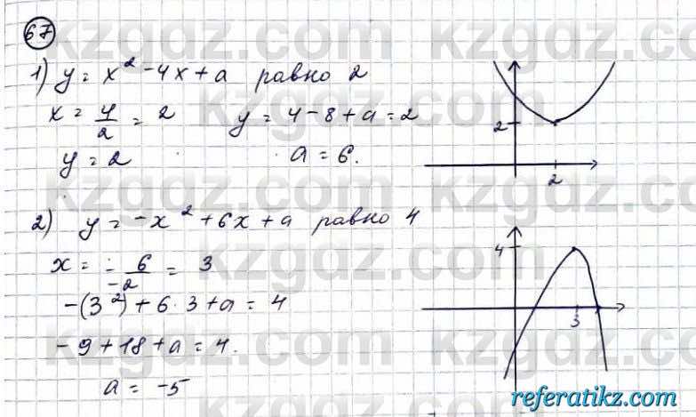 Алгебра Абылкасымова 9 класс 2019 Повторение 67