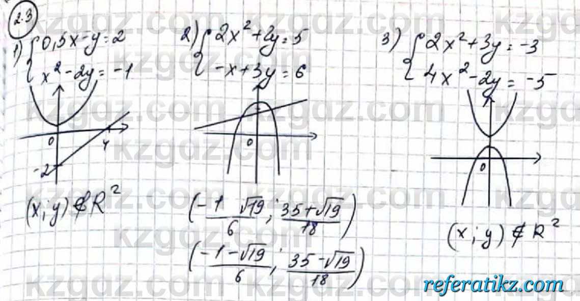 Алгебра Абылкасымова 9 класс 2019 Упражнение 2.3