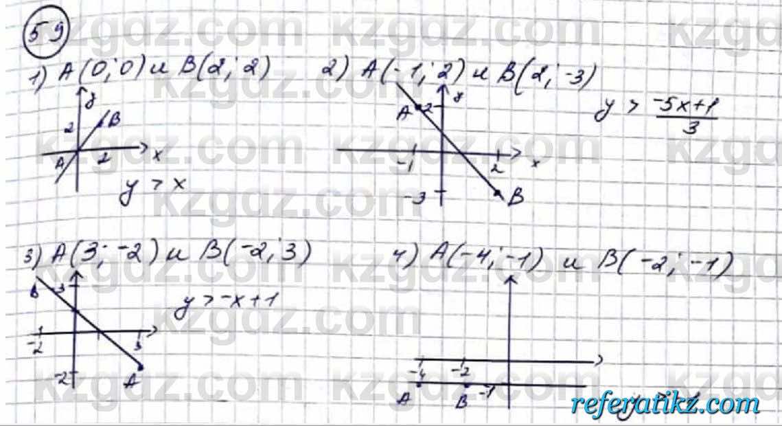 Алгебра Абылкасымова 9 класс 2019 Упражнение 5.9
