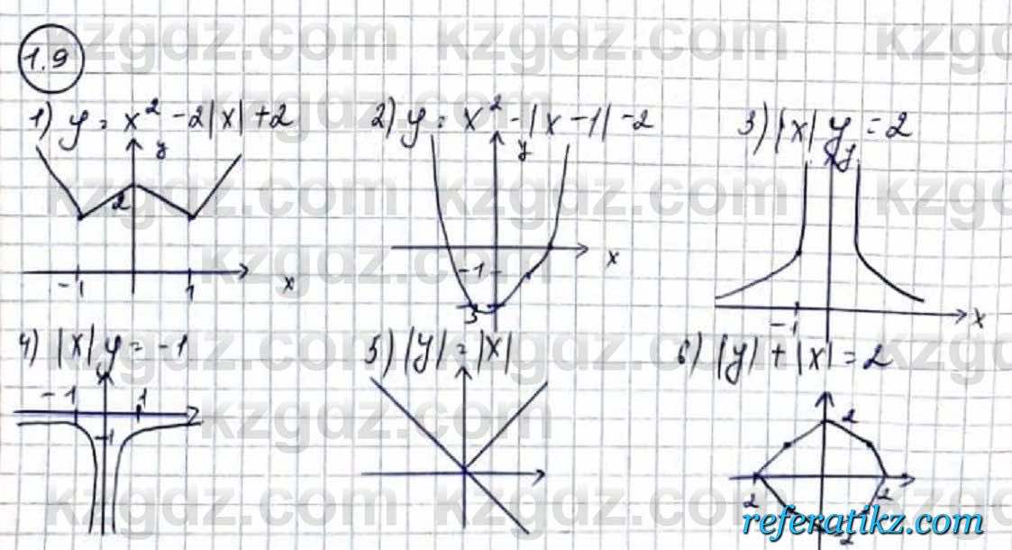 Алгебра Абылкасымова 9 класс 2019 Упражнение 1.9