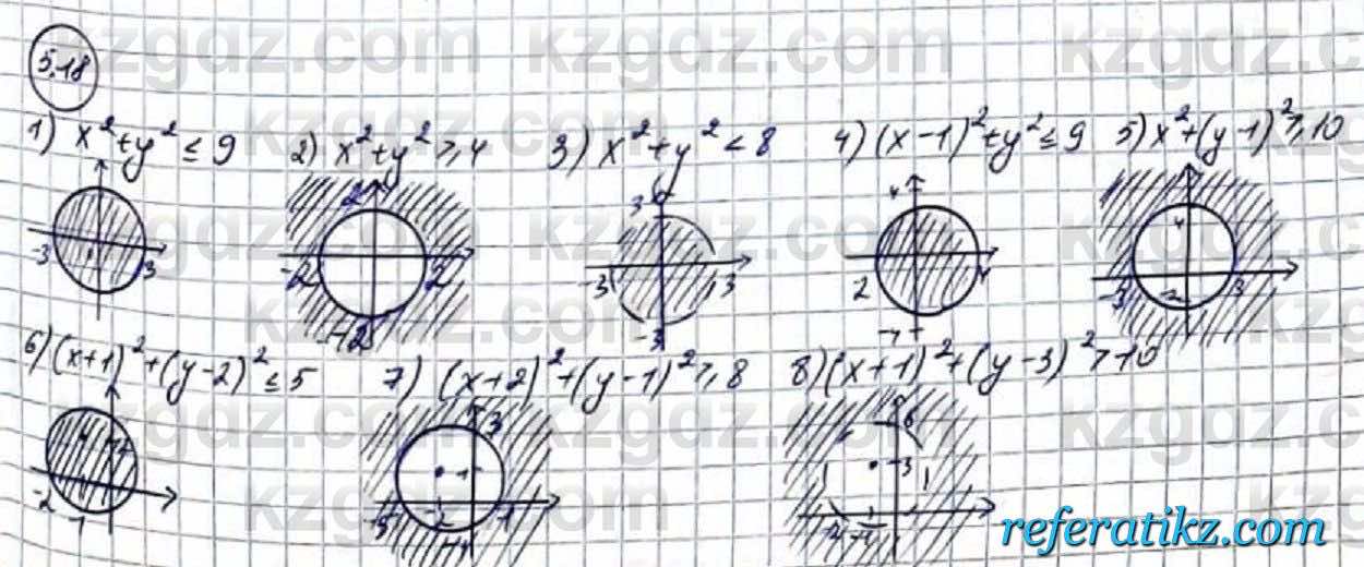 Алгебра Абылкасымова 9 класс 2019 Упражнение 5.18