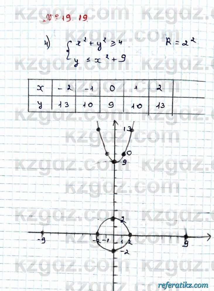 Алгебра Абылкасымова 9 класс 2019 Упражнение 19.19