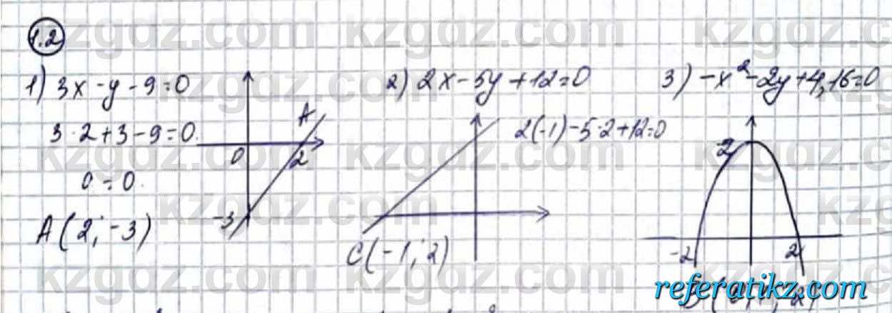 Алгебра Абылкасымова 9 класс 2019 Упражнение 1.2