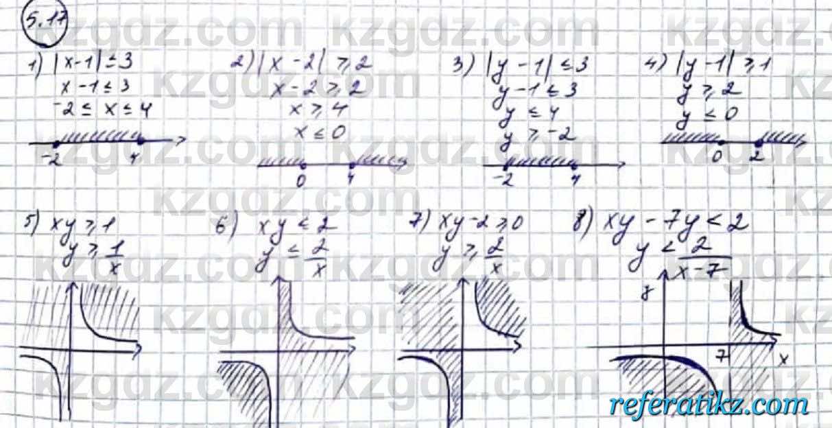 Алгебра Абылкасымова 9 класс 2019 Упражнение 5.17