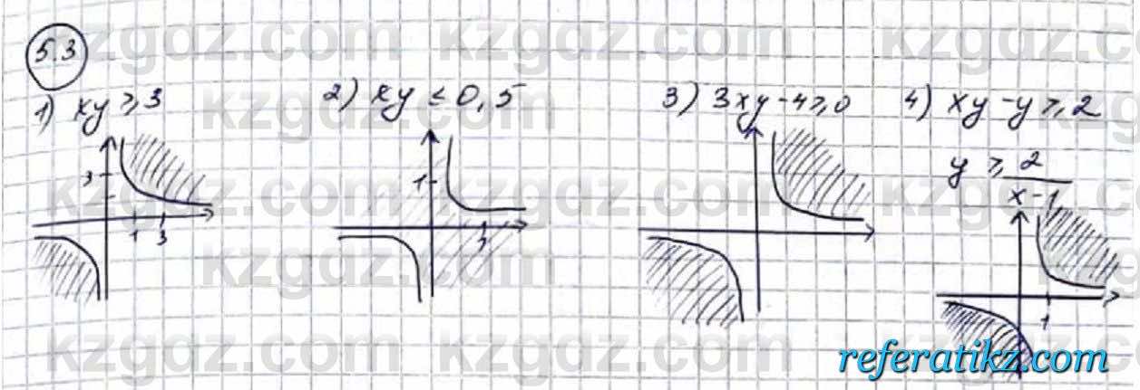 Алгебра Абылкасымова 9 класс 2019 Упражнение 5.3